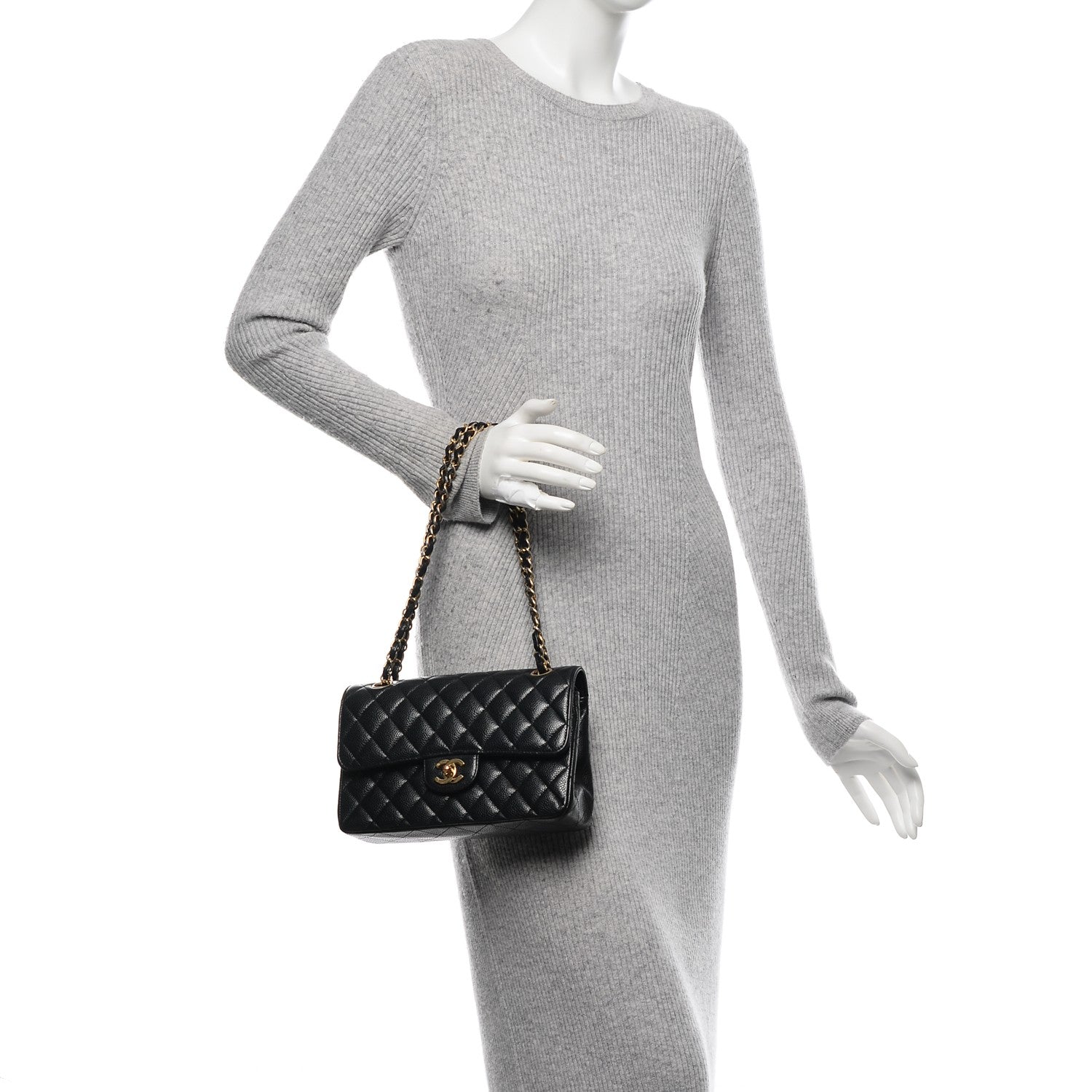 Chanel Caviar Quilted Small Double Flap Black 2 of 8