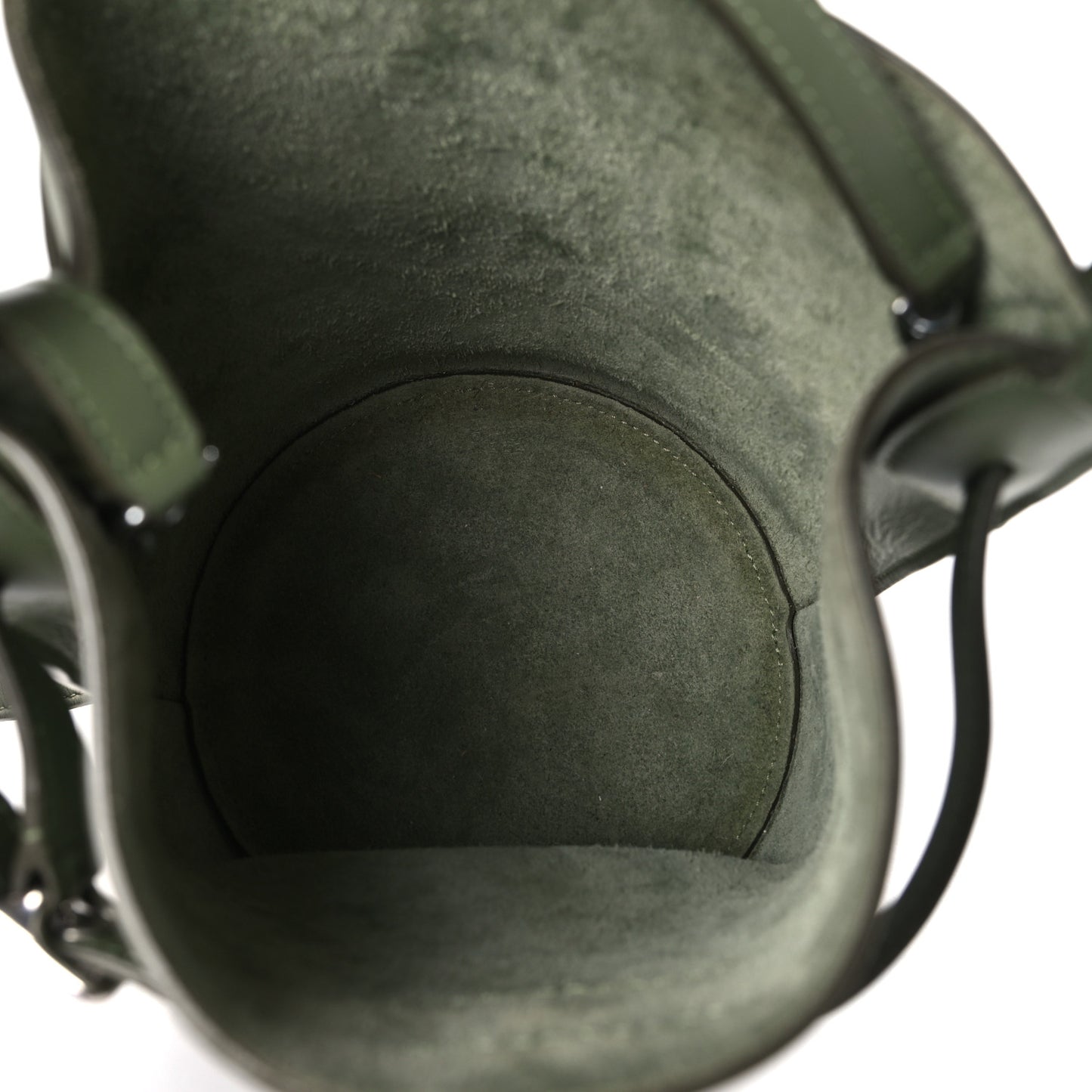 Smooth Calfskin Nano Big Bag Bucket Army Green