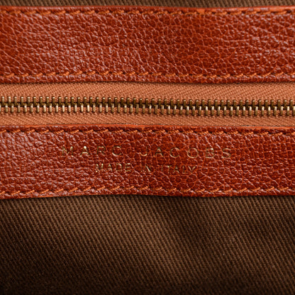 Marc Jacobs Lacquered Goatskin Quilted Stam Saddle Brown 7 of 8