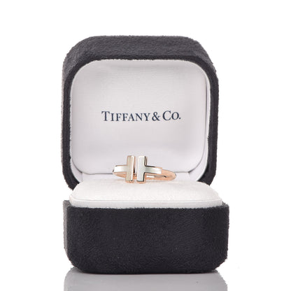 Tiffany 18K Rose Gold Mother of Pearl T Wire Ring 52 6 6 of 6