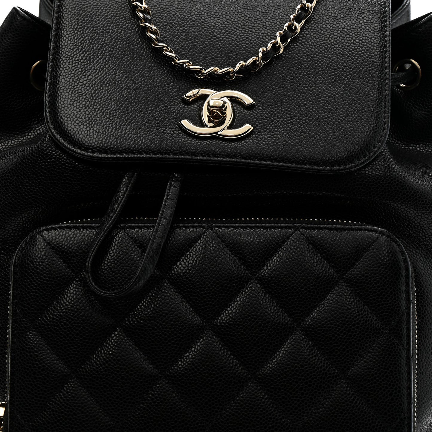 Caviar Quilted Business Affinity Backpack Black