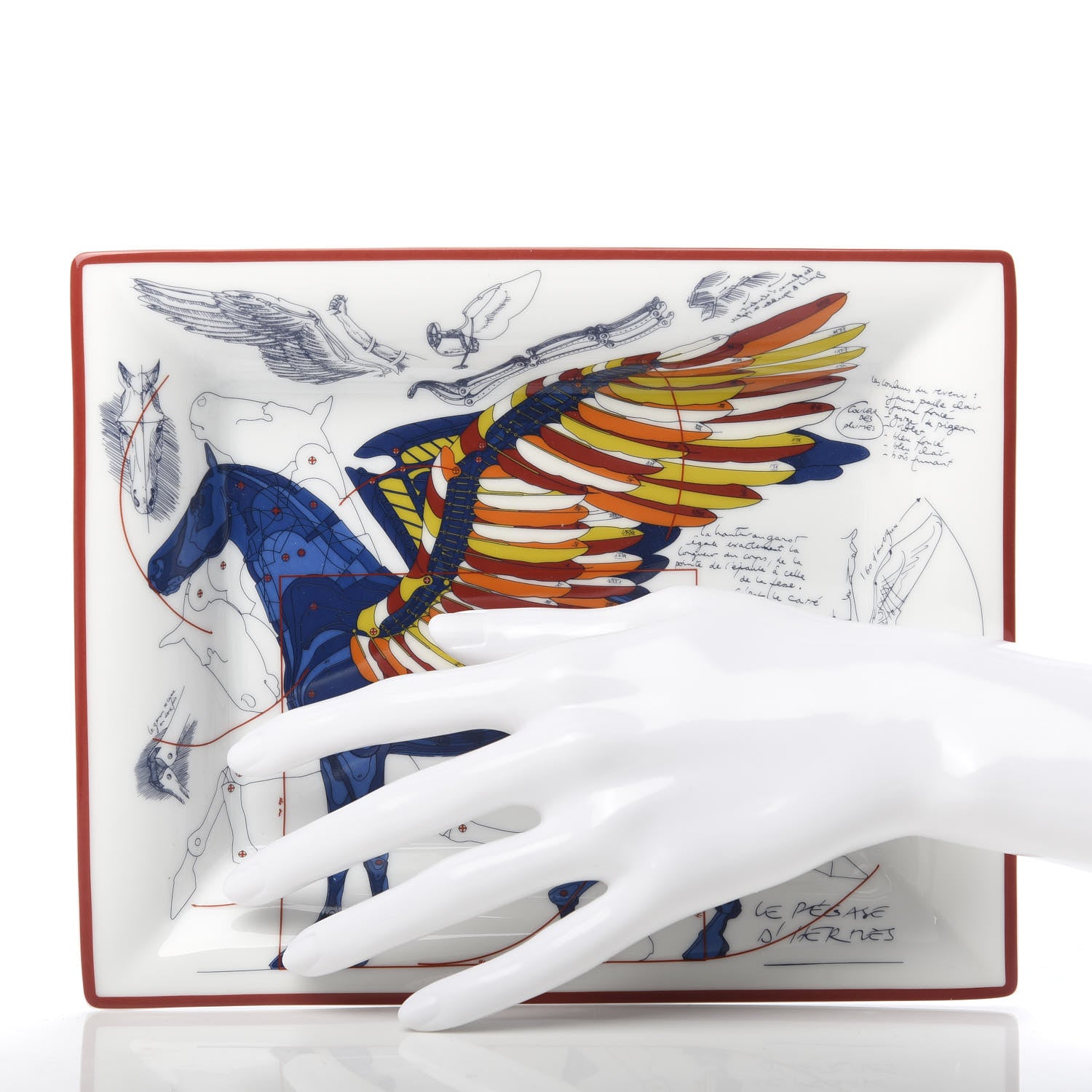 Hermes Porcelain Pegase Change Tray Anis Outremer 2 of 6
