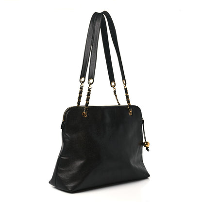 Chanel Caviar CC Shopper Tote Black 2 of 8