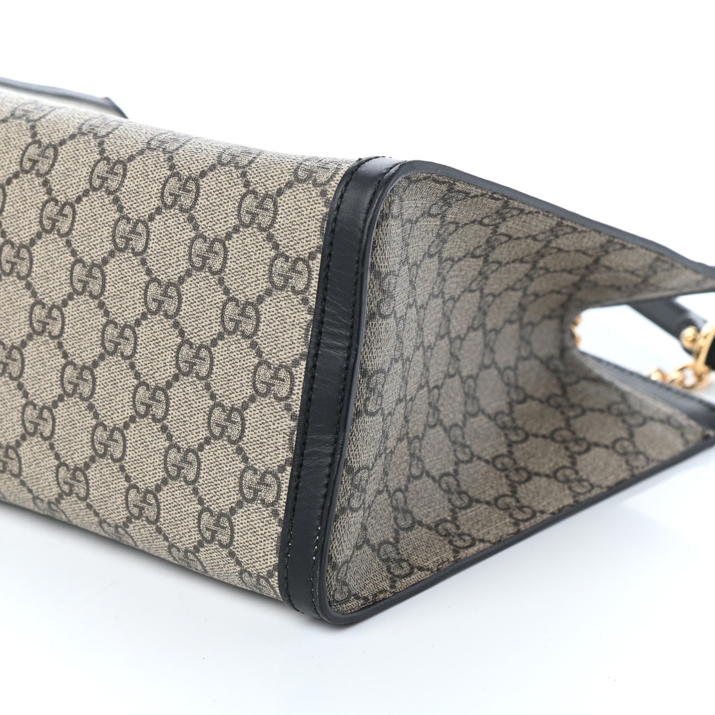 GG Supreme Monogram Medium Padlock Tote Black