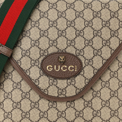 Gucci GG Supreme Monogram Web Medium Neo Vintage Flap Messenger Bag Beige New Acero 8 of 10