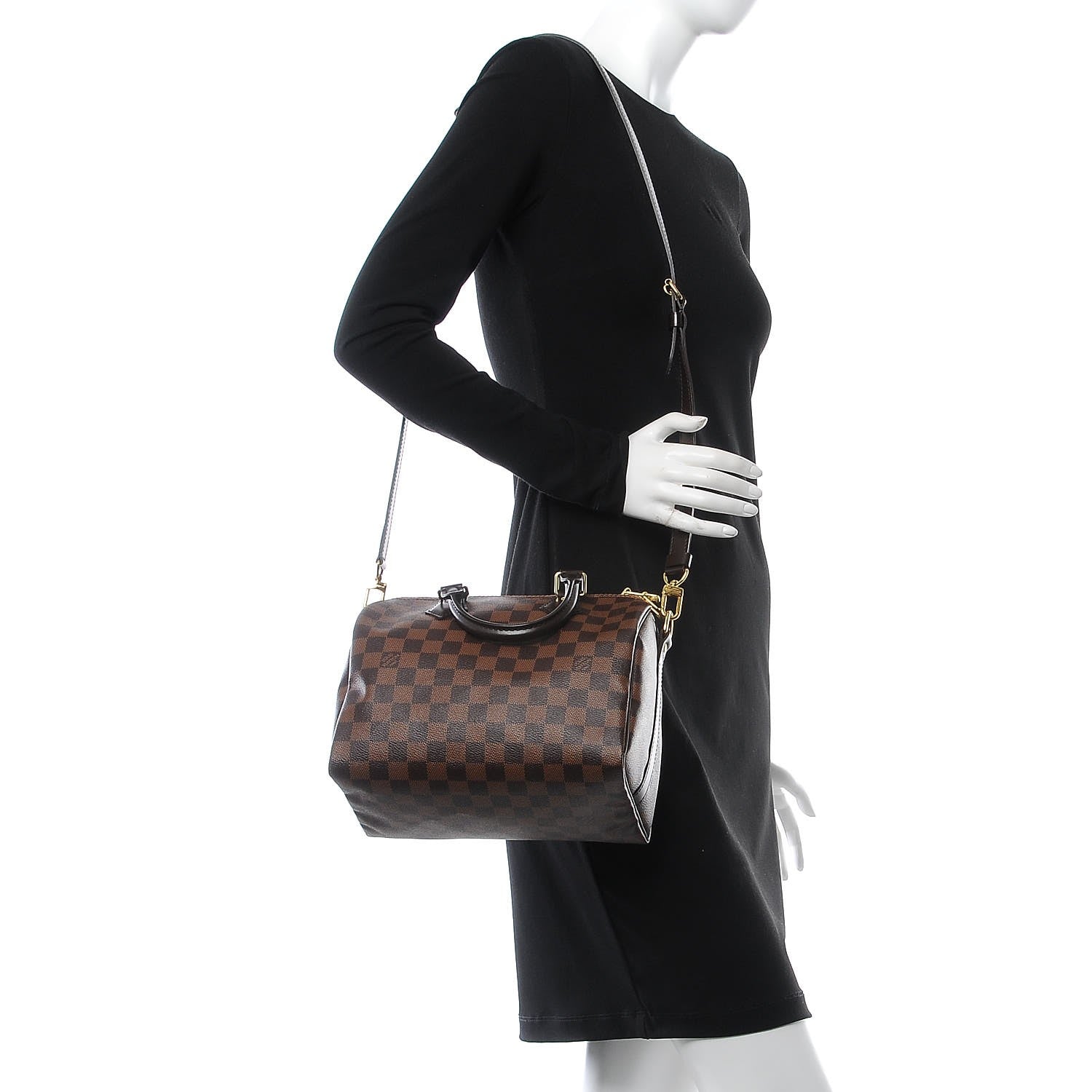 Louis Vuitton Damier Ebene Speedy Bandouliere 25 2 of 10