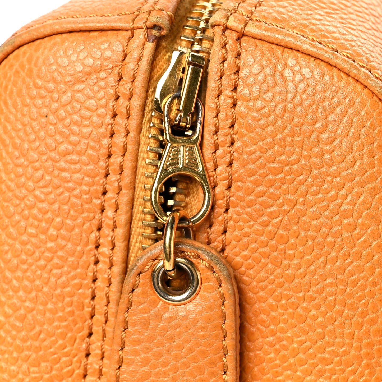Caviar Large CC Shoulder Bag Orange
