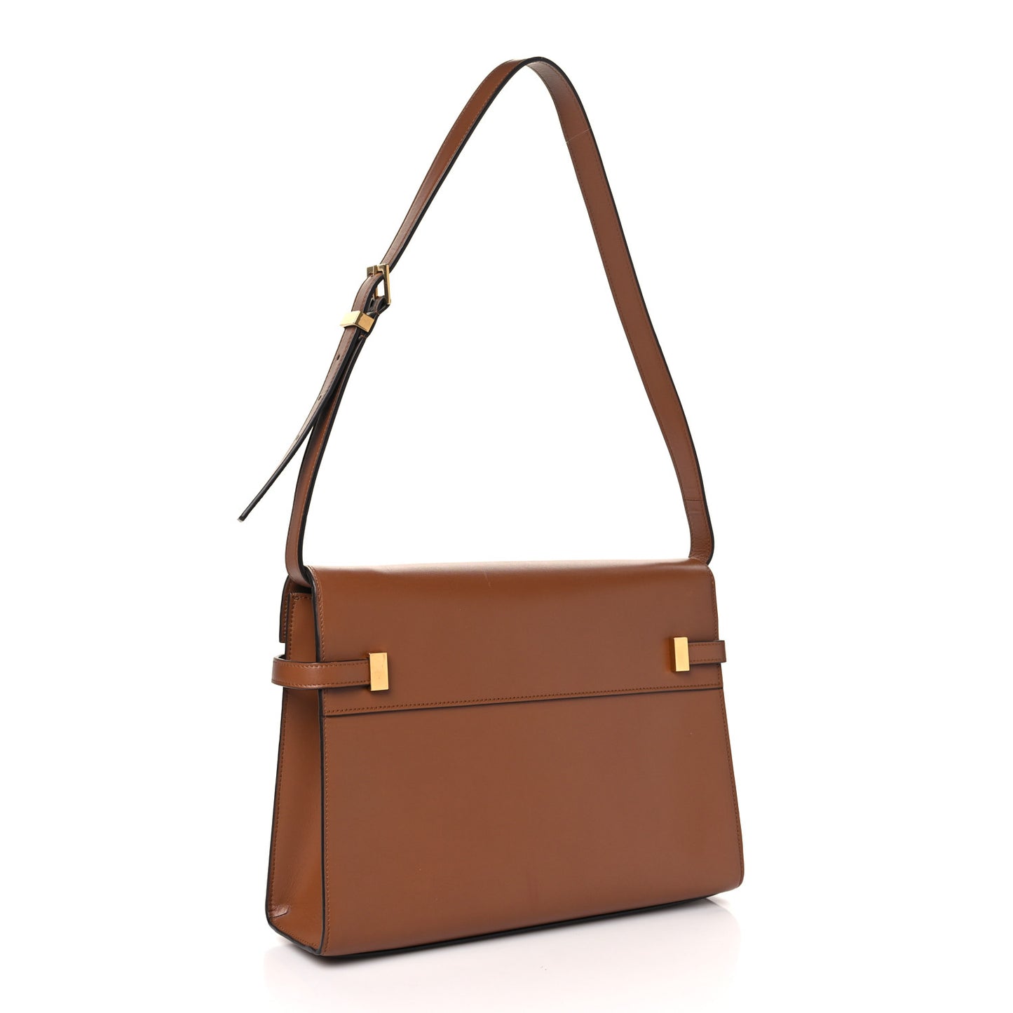 Smooth Calfskin Manhattan Shoulder Bag Cognac