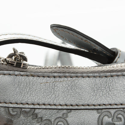 Gucci Metallic Guccissima Small Crossbody Bag Silver 7 of 7