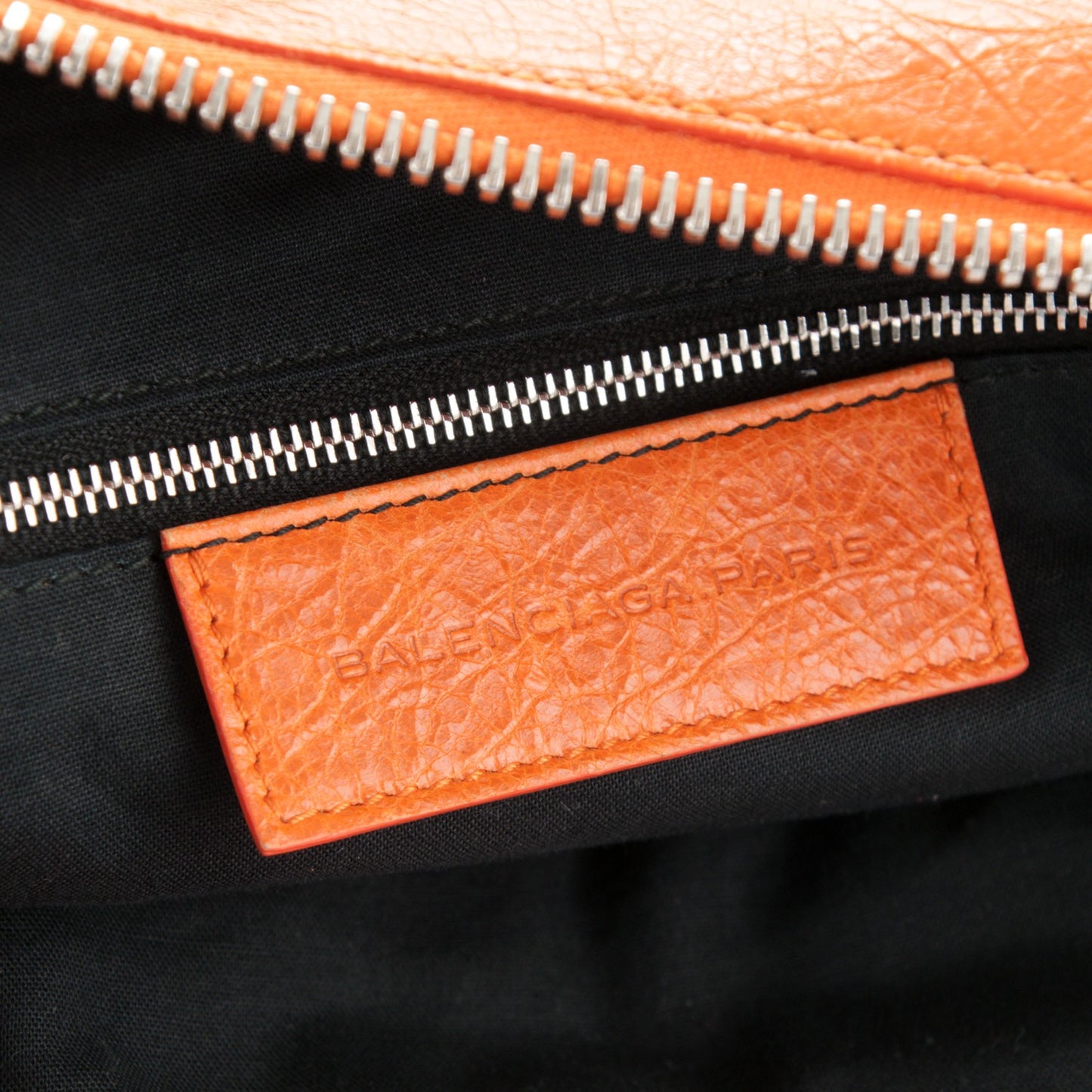 Agneau Giant 12 Silver Hardware Work Tangerine