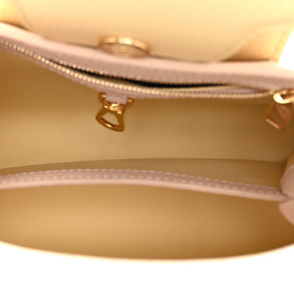 Louis Vuitton Taurillon Enamel Flower Chain Capucines BB Beige Yellow Creme 5 of 9
