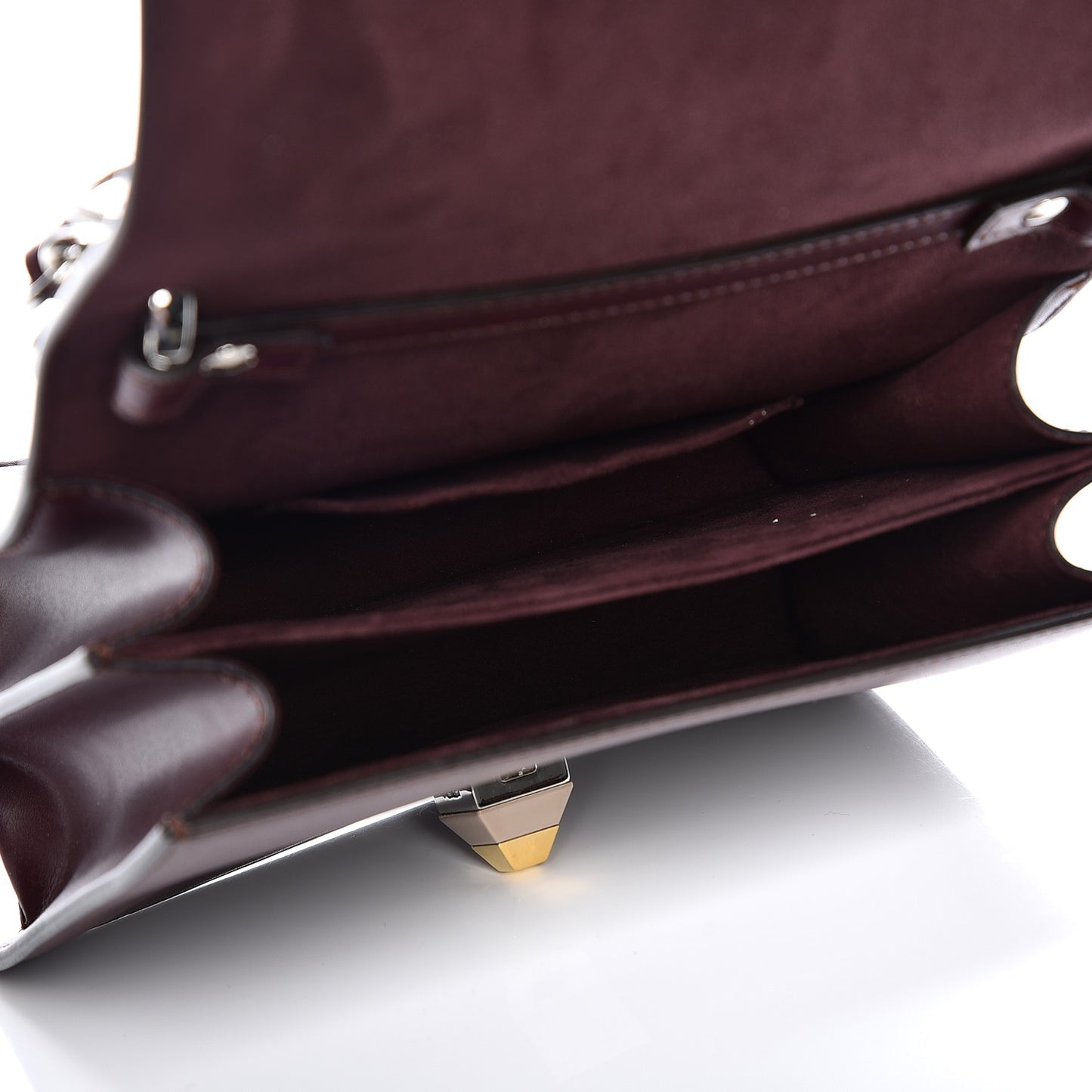 Vitello Liberty Studded Small Kan I Shoulder Bag Bordeaux Multicolor