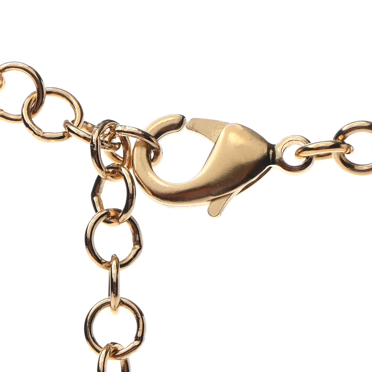 Crystal Metal CC Round Pendant Necklace Gold