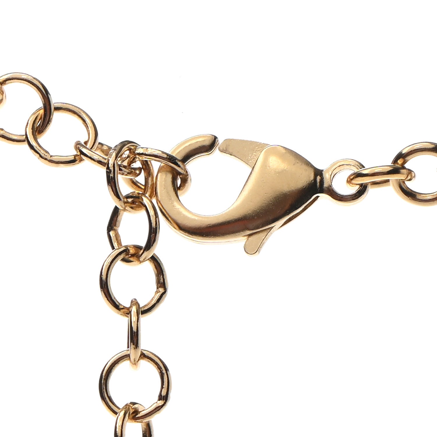Chanel Crystal Metal CC Round Pendant Necklace Gold 5 of 7