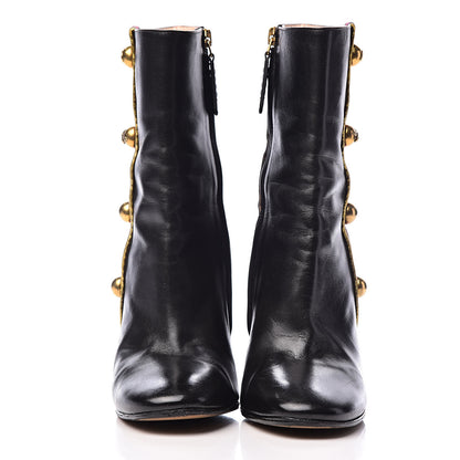 Gucci Malaga Kid Web Carly Mid Calf Boots 36 Black 2 of 14