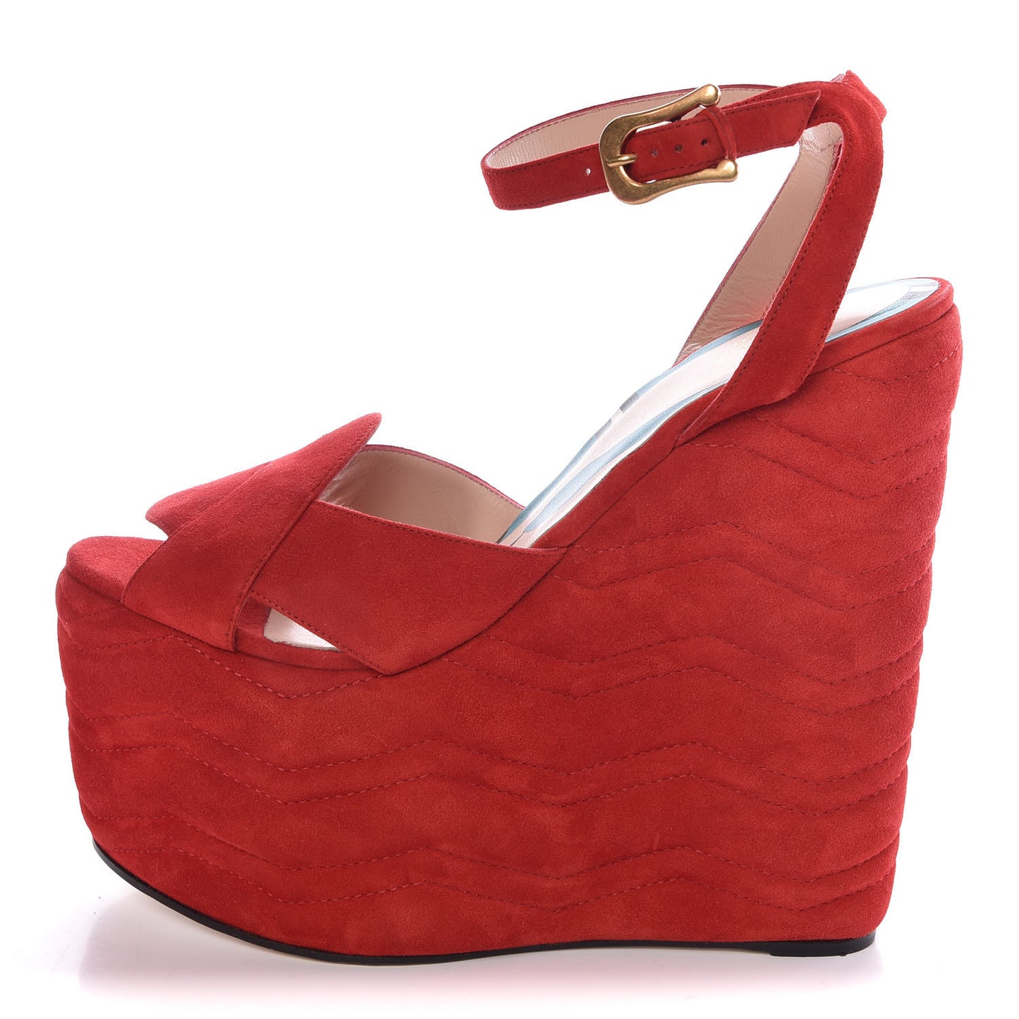Suede Sally Platforms 41.5 Hibiscus Red