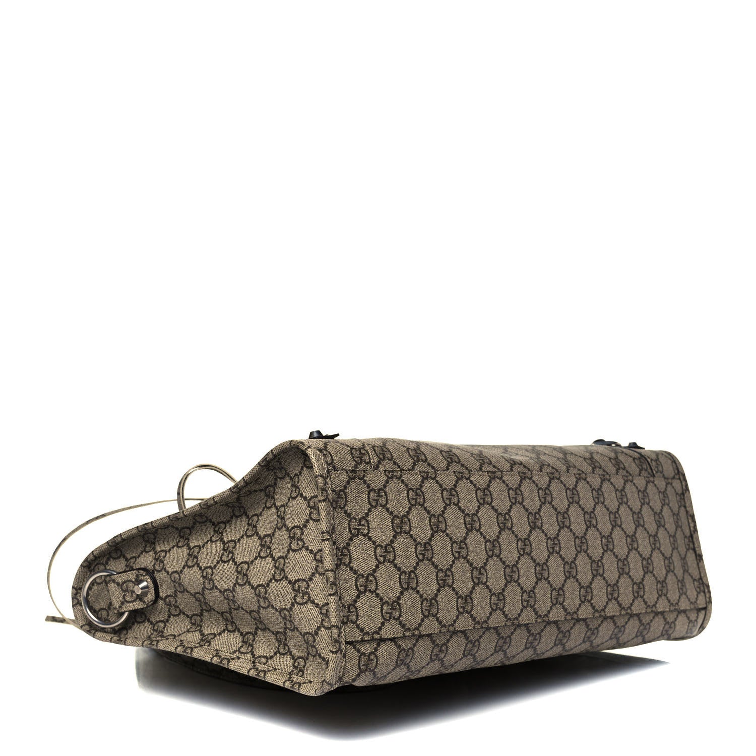 Balenciaga X GUCCI GG Supreme Monogram Neo Classic Silver Hardware City Beige Ebony 4 of 9