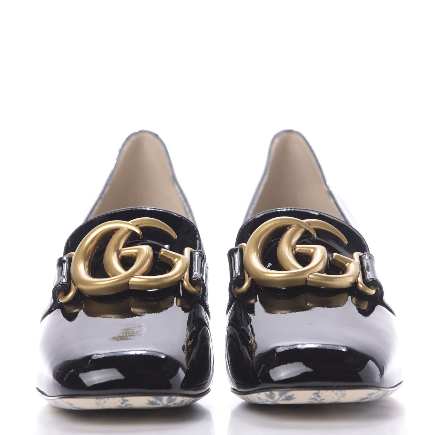 Vernice GG Victoire 55mm Loafer Pumps 38.5 Black