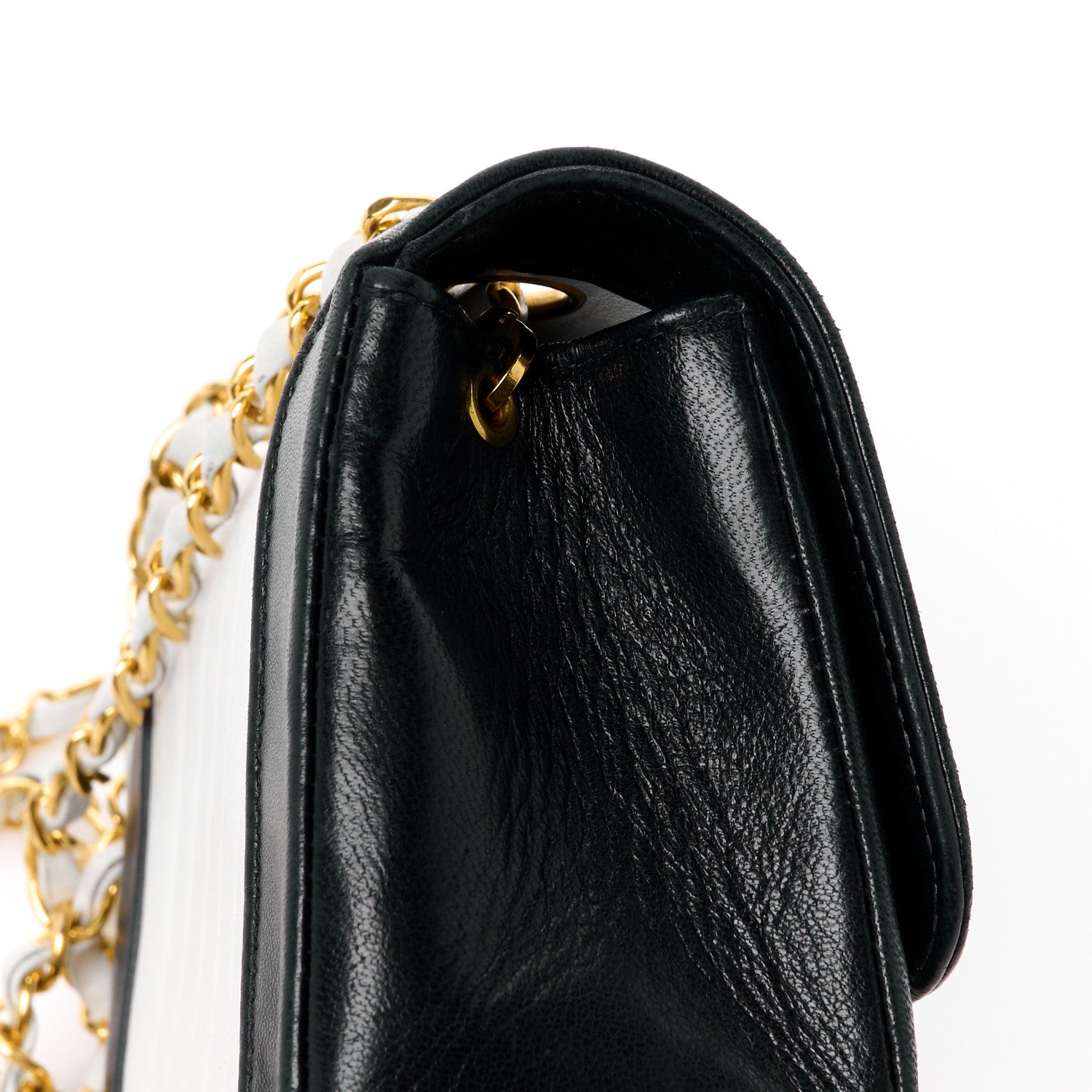 Chanel Lambskin Vertical Quilt Mini Flap Black White 14 of 18