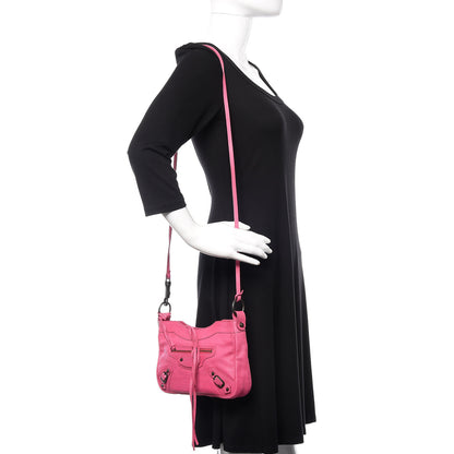 Balenciaga Agneau Lizard Embossed Hip Pink 2 of 8