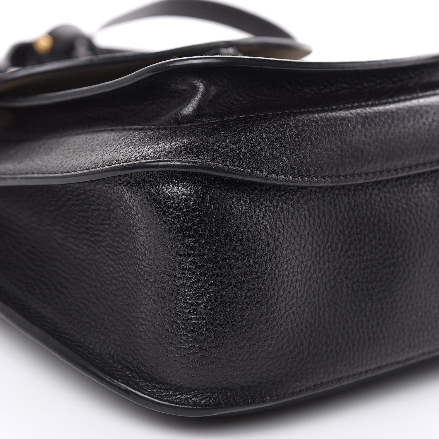 Chloe Grained Calfskin Small Hudson Tassel Shoulder Bag Black 8 of 19