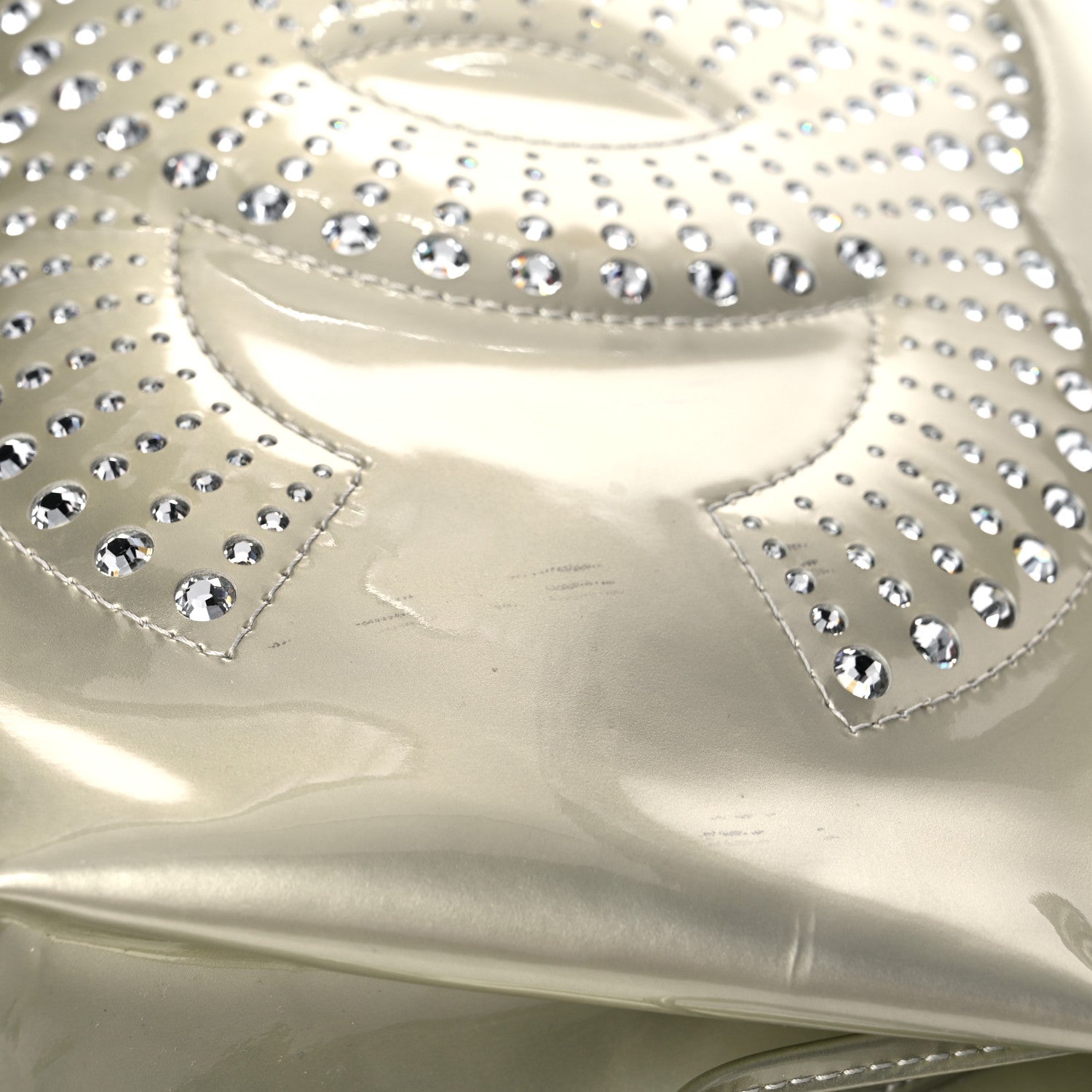 Chanel Patent Crystal Strass Bonbons Tote Silver 12 of 12