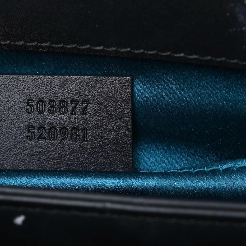 Gucci Suede Patent GG Web Small Ophidia Chain Shoulder Bag Black 8 of 21