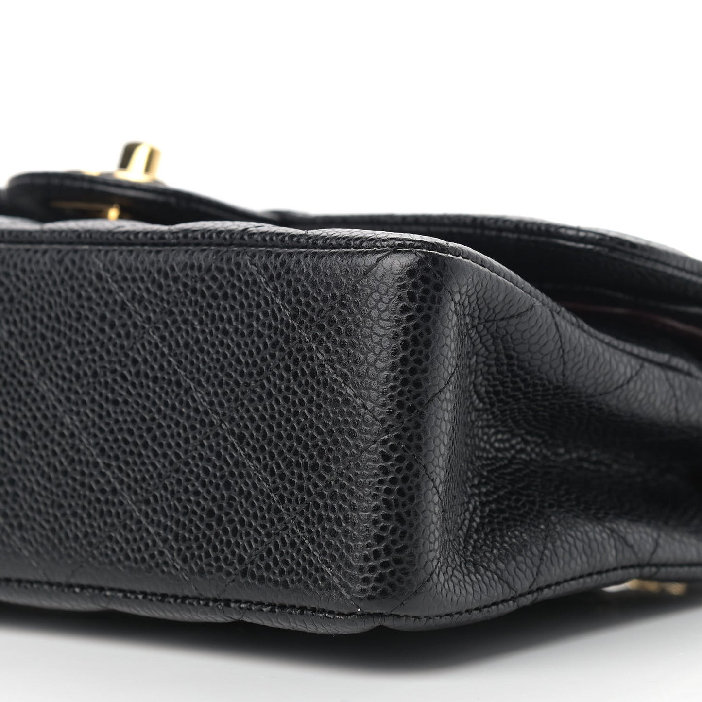 Caviar Quilted Small Double Flap Black