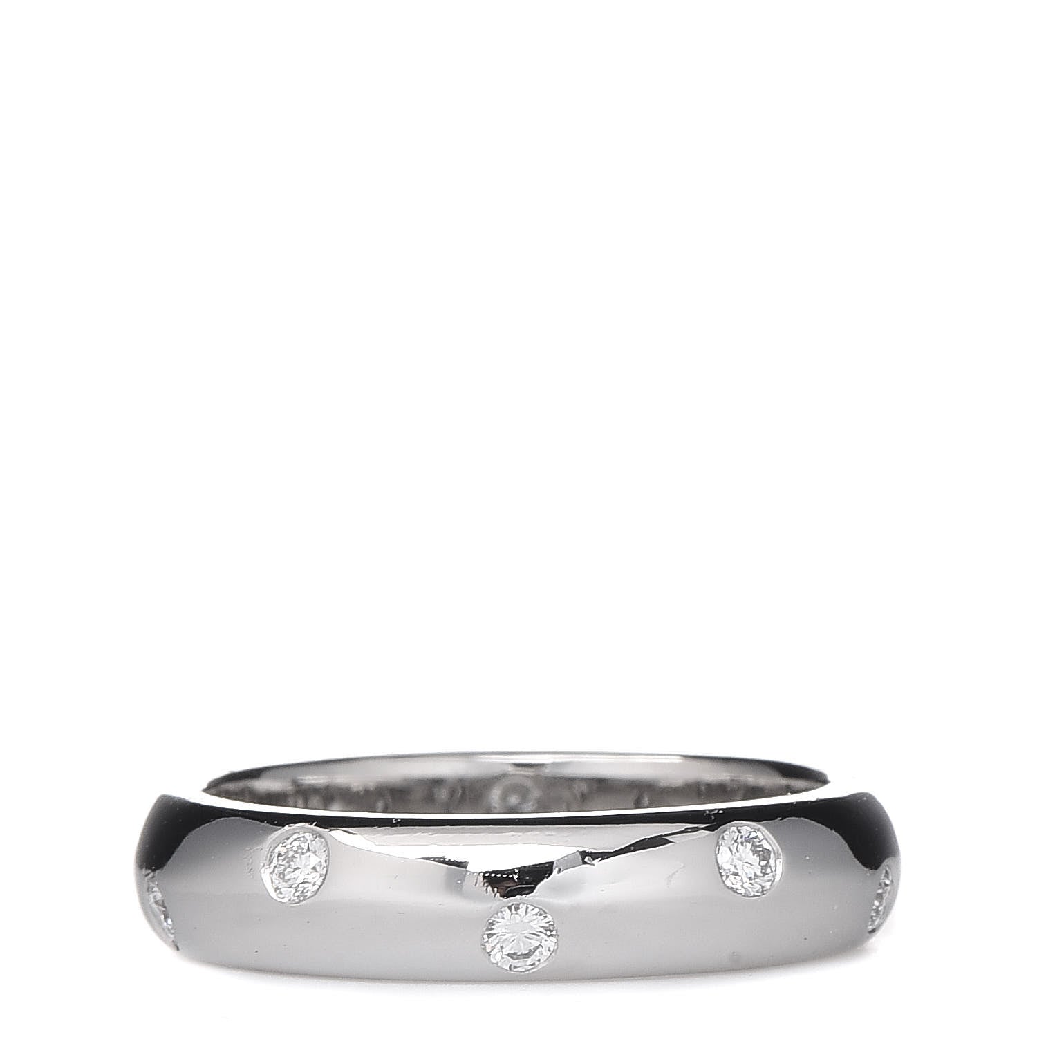 Tiffany Platinum Diamond Elsa Peretti Etoile Band Ring 49 4.75 1 of 6