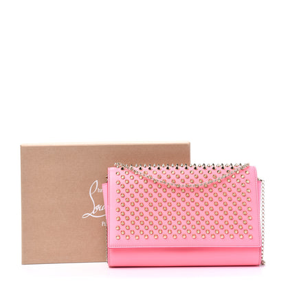 Christian Louboutin Calfskin Spikes Paloma Clutch Gold Dolly 10 of 10