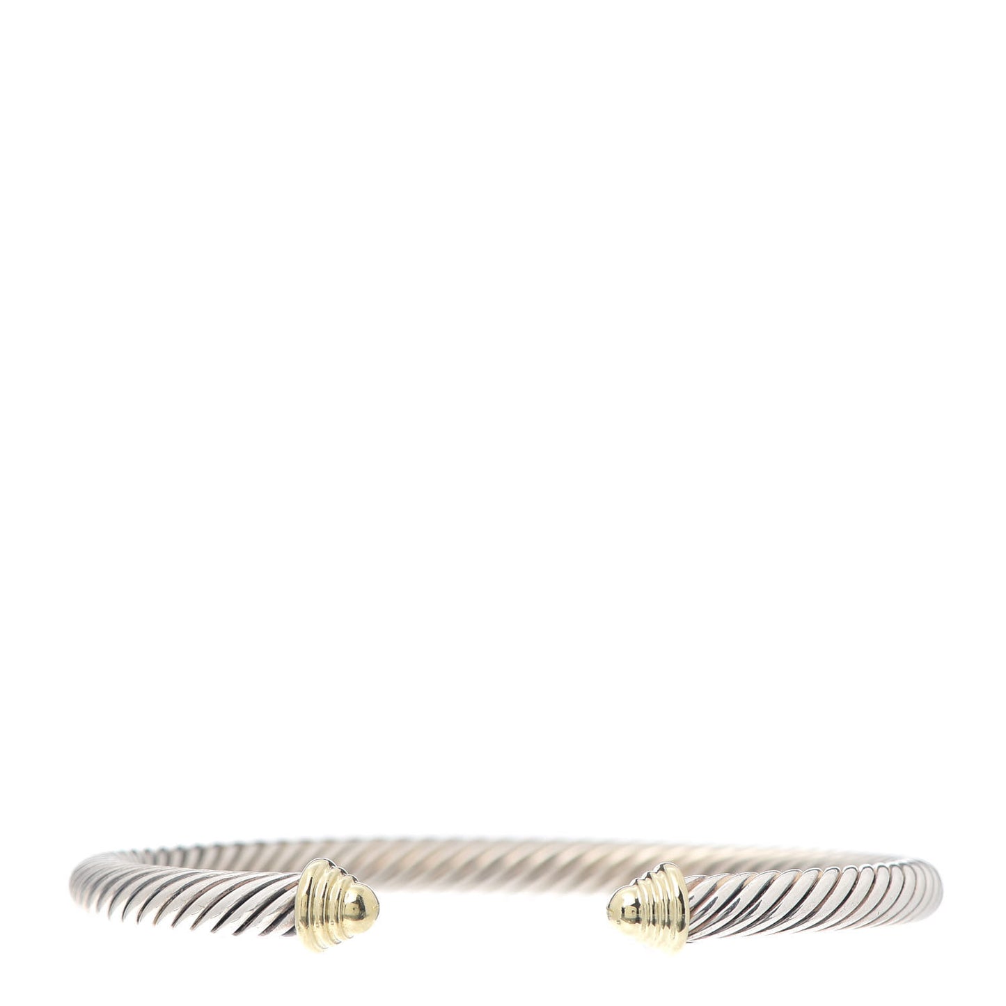 Sterling Silver 14K Yellow Gold 5mm Cable Classics Bracelet