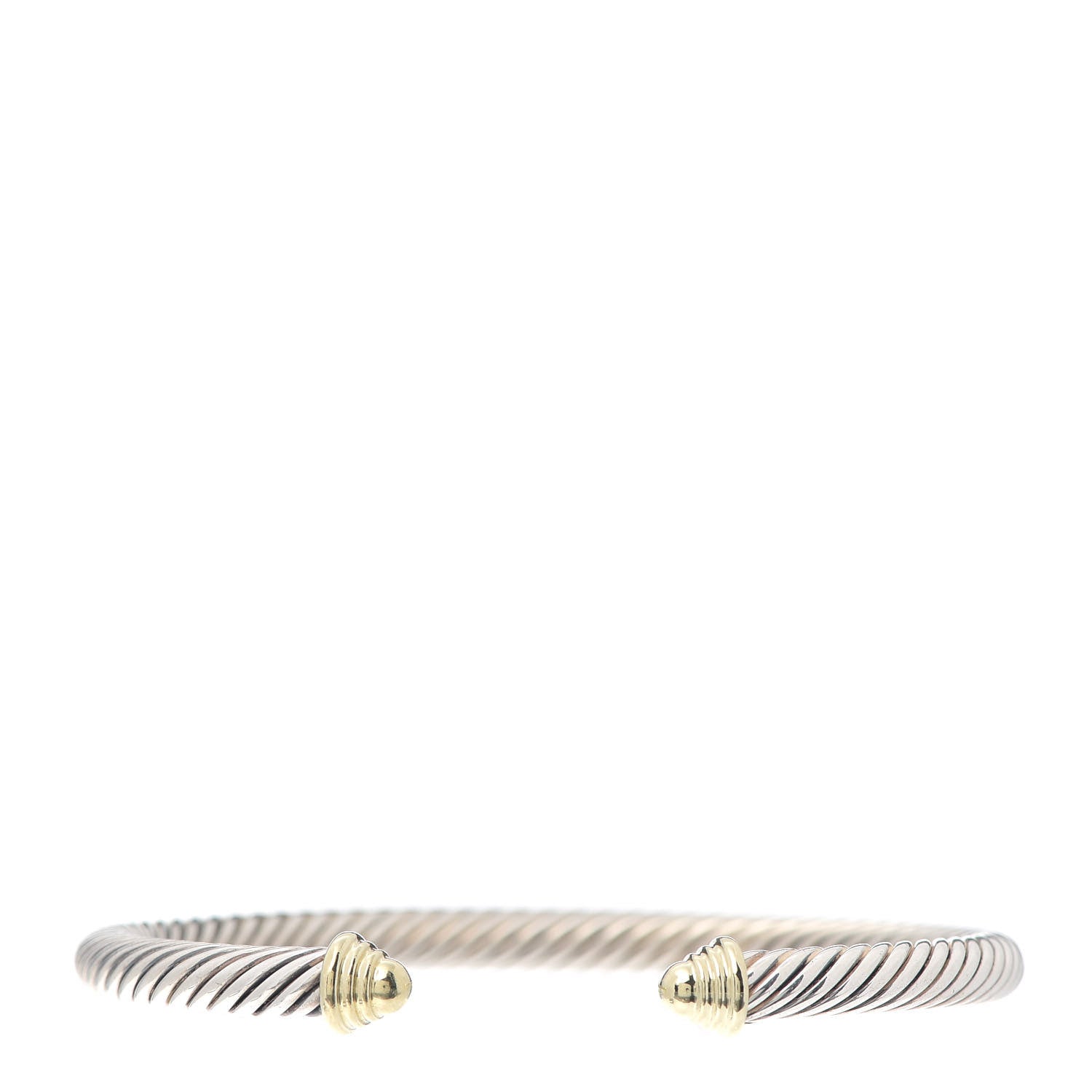 David Yurman Sterling Silver 14K Yellow Gold 5mm Cable Classics Bracelet 1 of 4