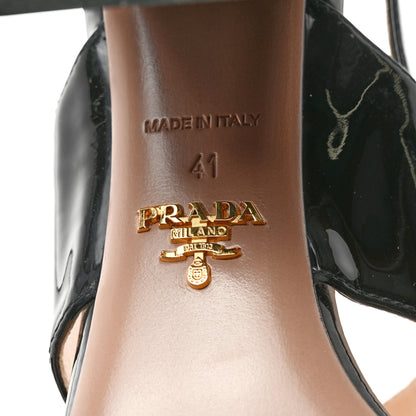 Prada Patent Sandals 41 Black 6 of 8
