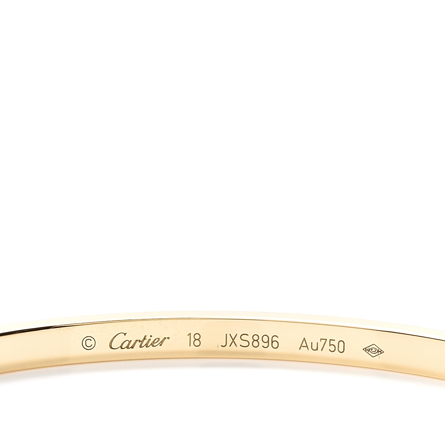Cartier 18K Yellow Gold Small LOVE Bracelet 18 5 of 6