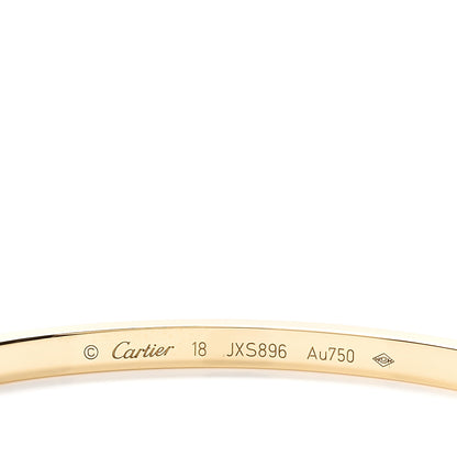 Cartier 18K Yellow Gold Small LOVE Bracelet 18 5 of 6