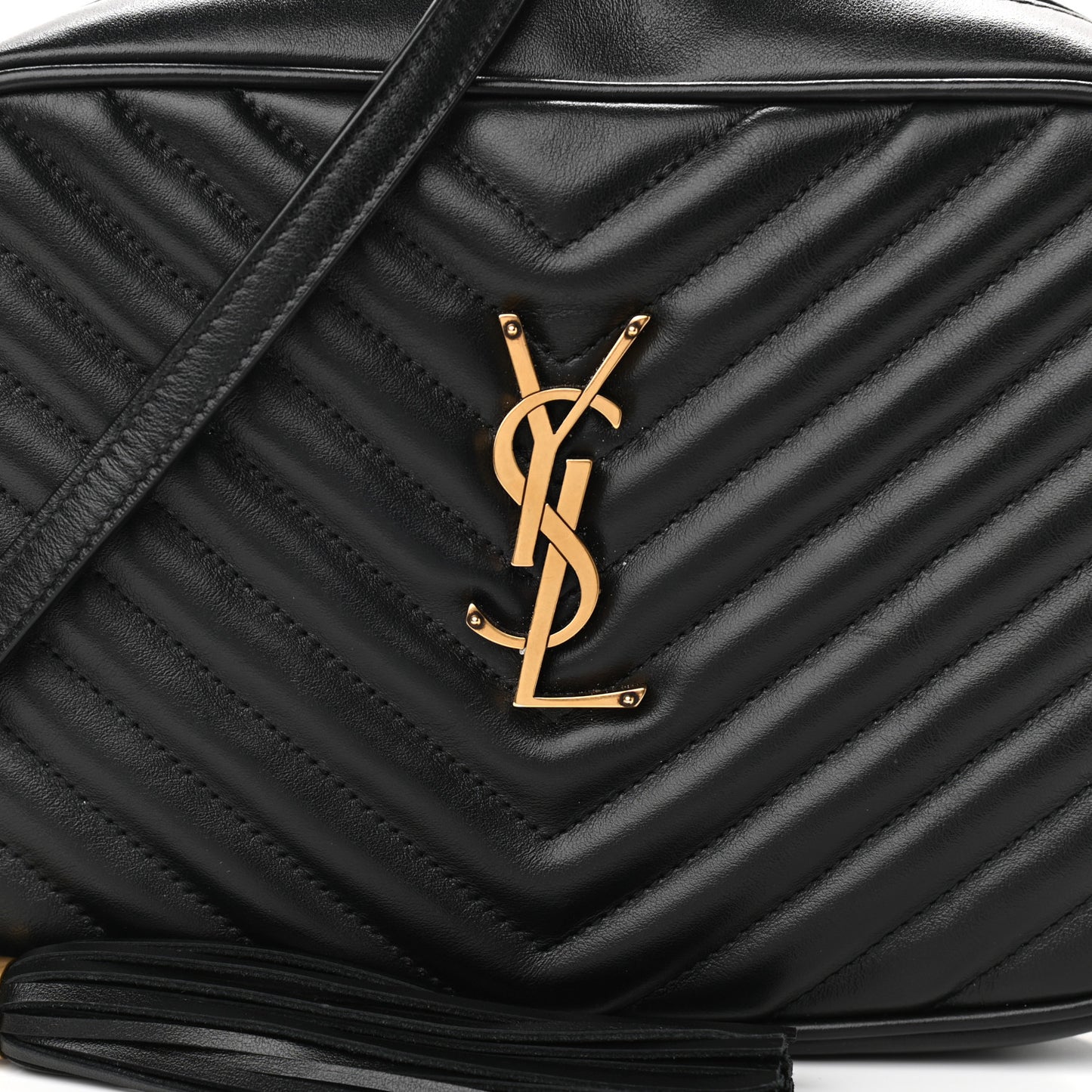 Calfskin Matelasse Monogram Lou Camera Bag Black
