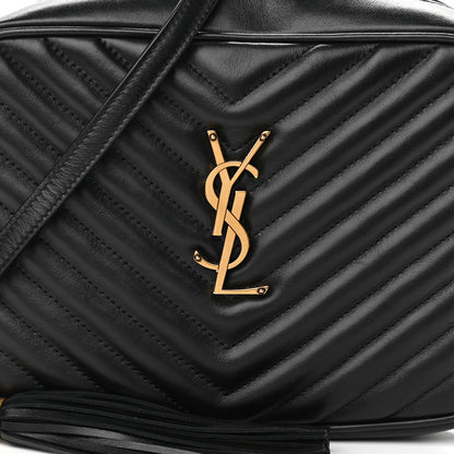 Saint Laurent Calfskin Matelasse Monogram Lou Camera Bag Black 8 of 11