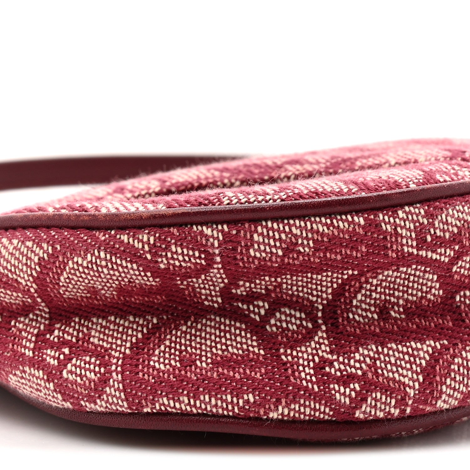 Christian Dior Monogram Mini Saddle Pochette Burgundy 10 of 12
