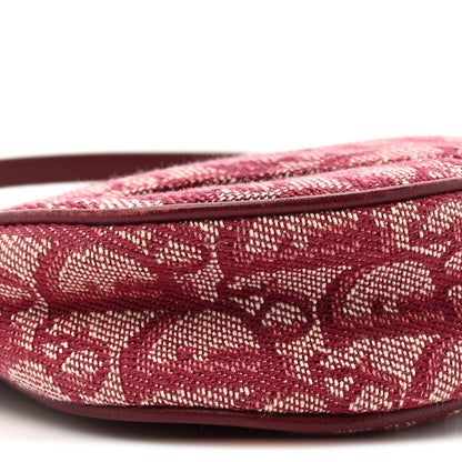Christian Dior Monogram Mini Saddle Pochette Burgundy 10 of 12