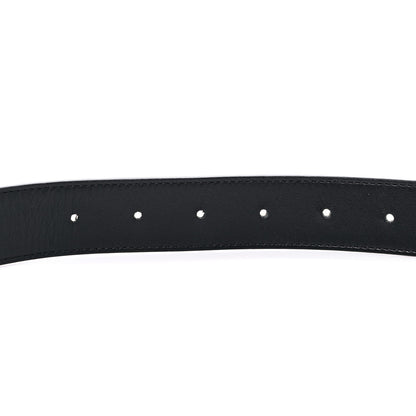 Gucci GG Supreme Monogram Plutone Calfskin Double G Reversible 30mm Belt 85 34 Beige Ebony Black 4 of 5