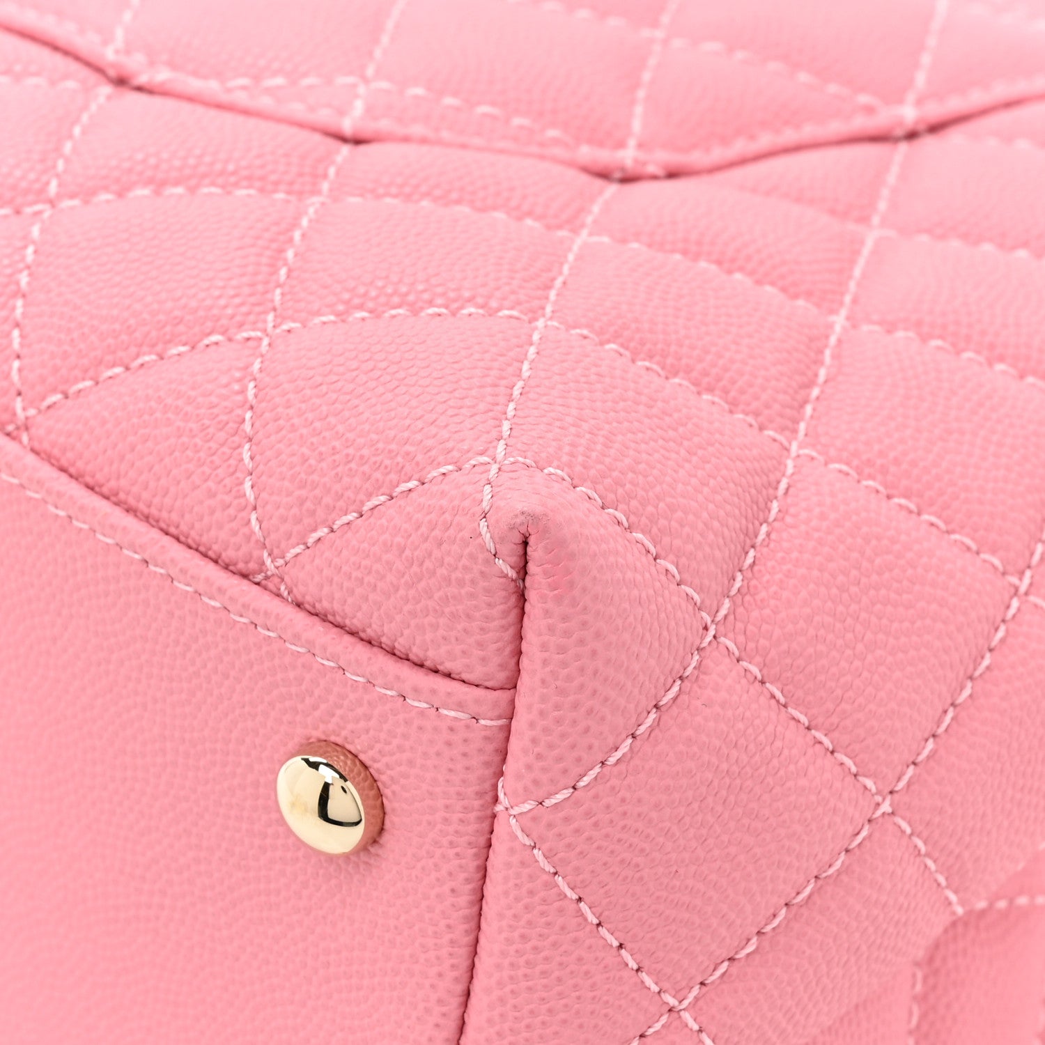 Chanel Caviar Quilted Small Coco Handle Flap Pink 14 of 14