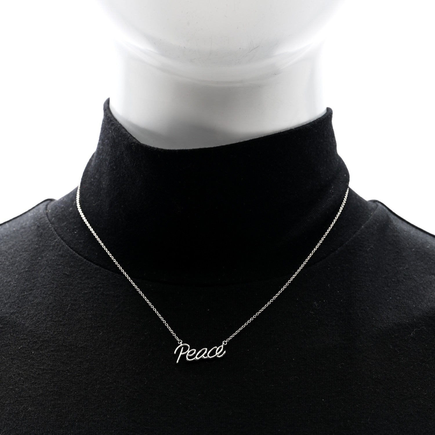 Tiffany Sterling Silver Paloma's Graffiti Peace Necklace 2 of 4