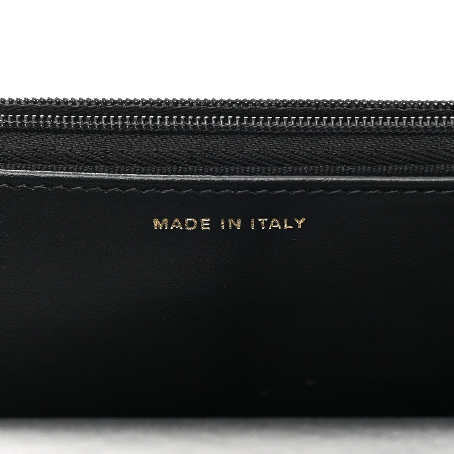 Lambskin Quilted Twisted CC Wallet On Chain WOC Black