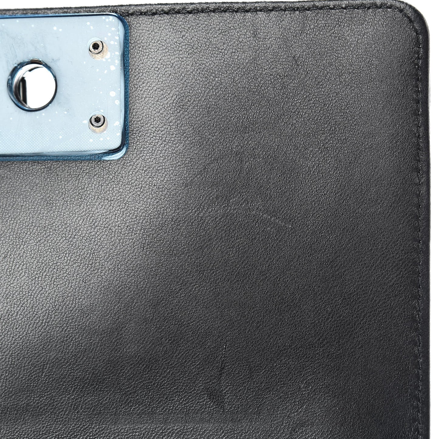 Lambskin Satin LED Metal Small Boy Flap Black