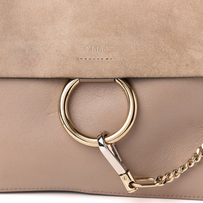 Chloe Calfskin Suede Medium Faye Shoulder Bag Blushy Pink 7 of 9