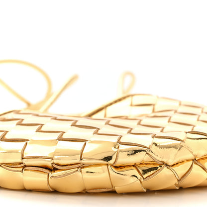 Bottega Veneta Mirror Laminated Nappa Intrecciato Mini Sardine Bag Gold 8 of 9