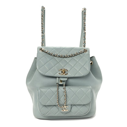 Chanel Lambskin Quilted Large Duma Drawstring Backpack Grey 1 of 11