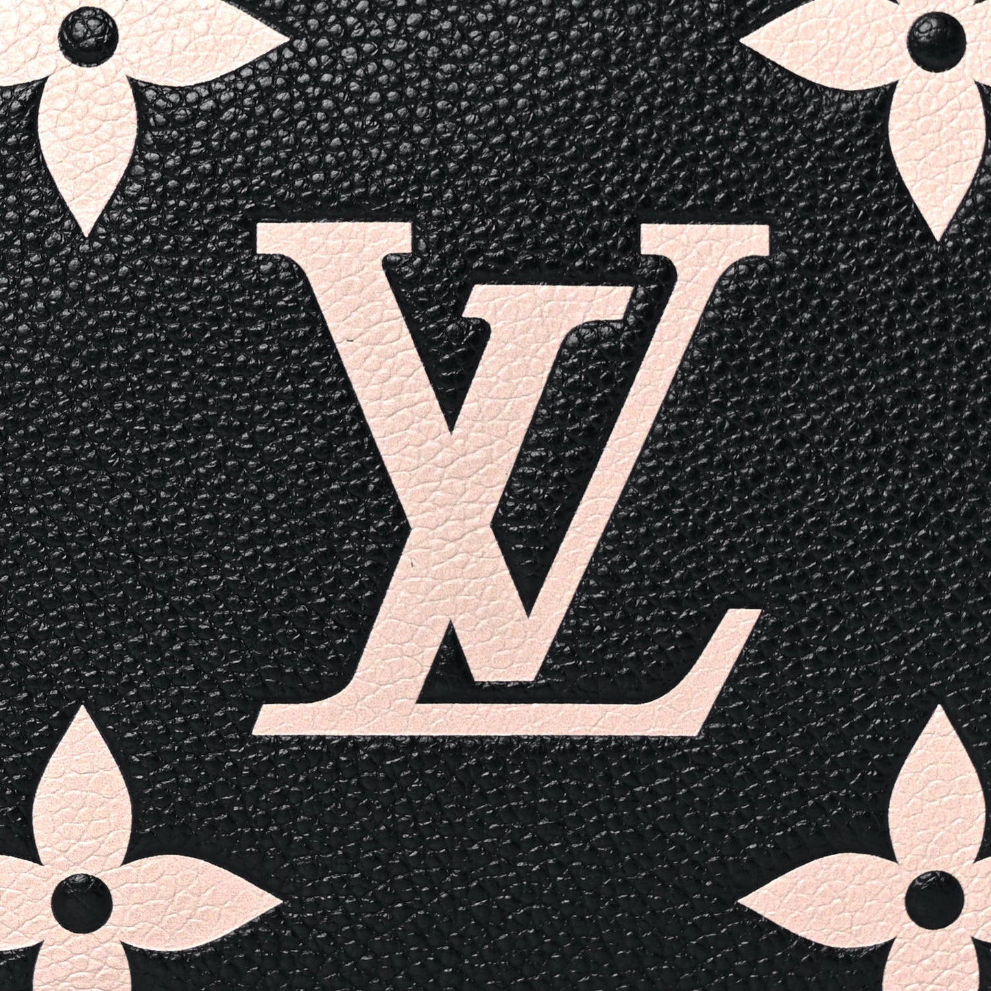 Empreinte Monogram Giant Double Zip Pochette Black Cream