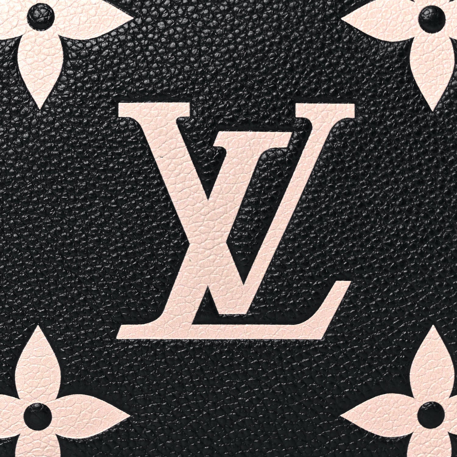 Louis Vuitton Empreinte Monogram Giant Double Zip Pochette Black Cream 8 of 12