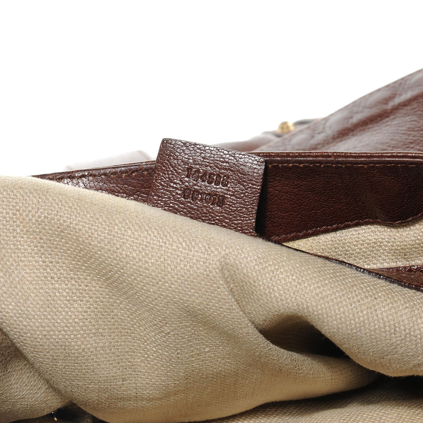 Leather Studded Tooled Pelham Brown